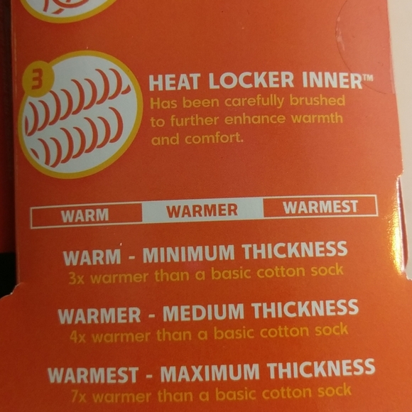 Heat Lockers WARMER Thermal Black Socks Women Men NEW - Picture 3 of 4